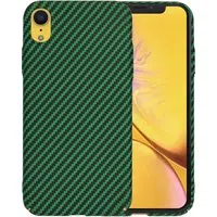 Custodia per Apple iPhone XR, Techsuit, Carbonite FiberShell, Verde — 3