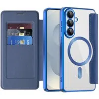 Custodia MagSafe per Samsung Galaxy S26 Plus S947, Techsuit, SmartMag Book, Blu — 3