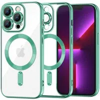 Custodia MagSafe per Apple iPhone 13 Pro, Techsuit, Luxury Crystal, Verde Chiaro — 3