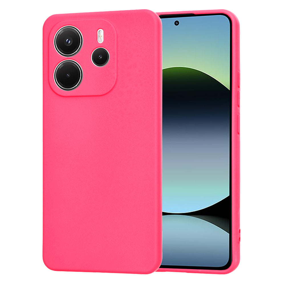 Custodia per Xiaomi Redmi Note 14 4G (Standard), Techsuit, SoftFlex, Rosa Scuro