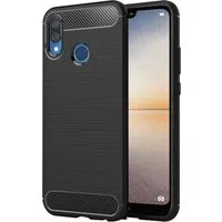 Custodia per Huawei P20 Lite, Techsuit, Carbonio, Nera — 3