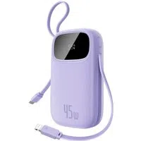 Batteria Esterna Baseus EnerFill FC31 Qpow 3, 10000mAh, 45W, QC + PD, 1 x Lightning - 1 x USB-A - 2 x USB-C, Viola E0028C02 — 3