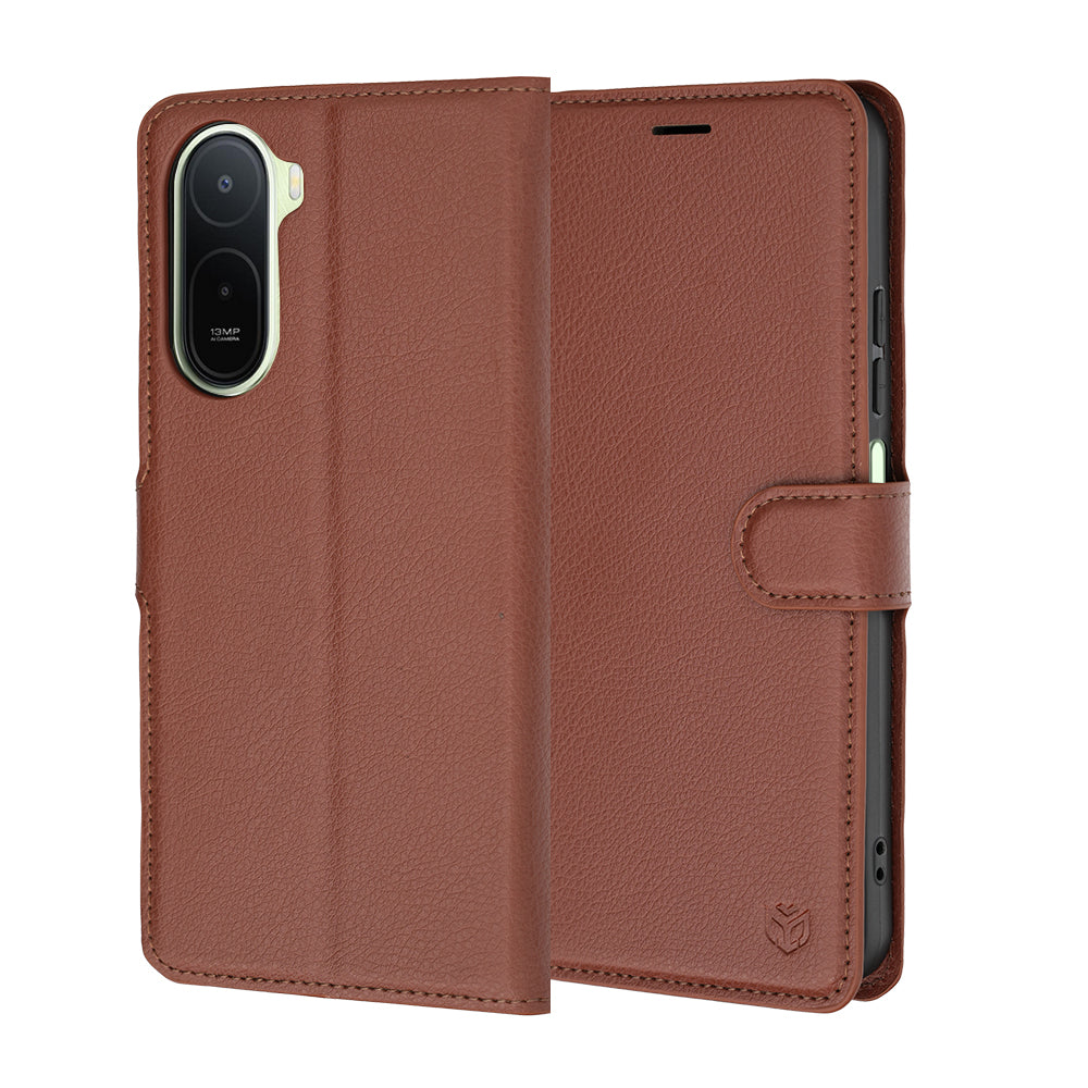 Custodia per Xiaomi Redmi A7 Pro 4G, Techsuit, Leather Folio, Marrone