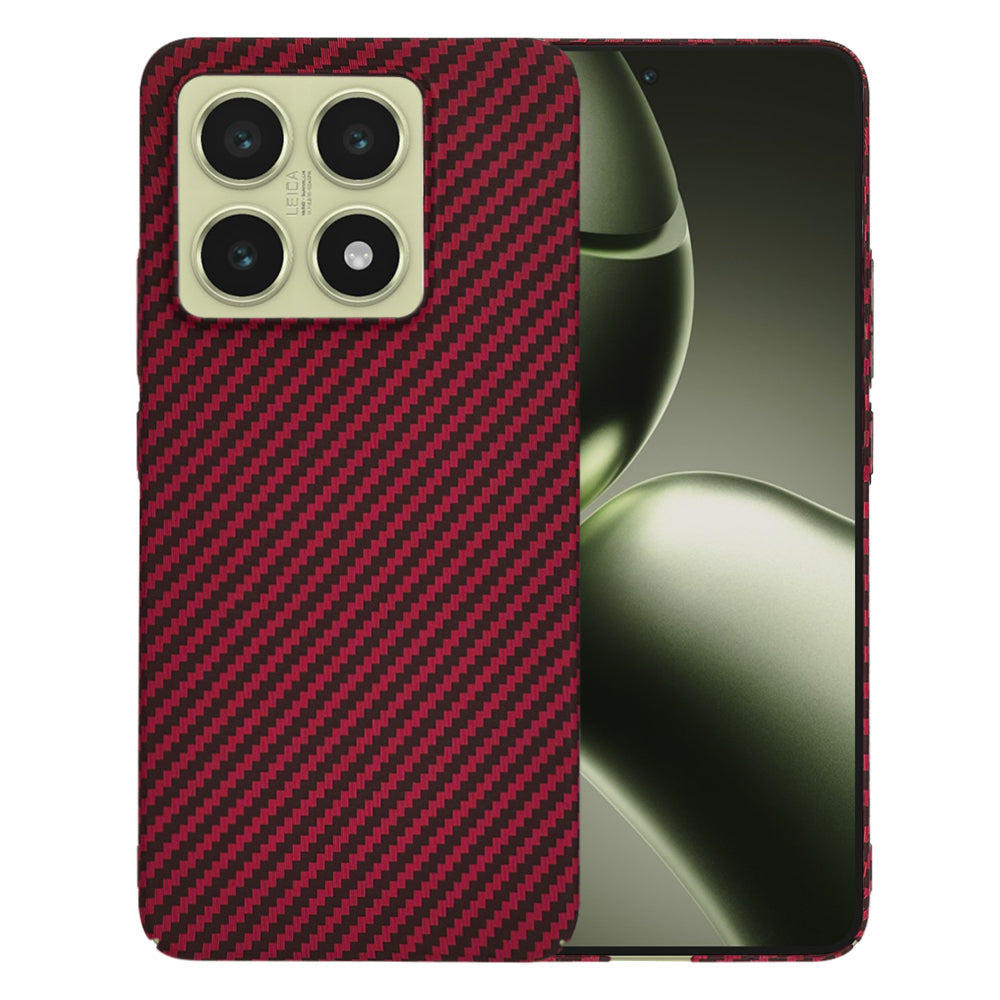 Techsuit Custodia per Xiaomi 14T, Techsuit, Carbonite FiberShell, Rossa