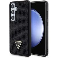 Custodia per Samsung Galaxy S24+ S926, Guess, Logo Triangolo di Strass, Nera — 3
