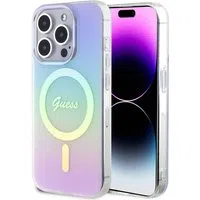 Custodia MagSafe per Apple iPhone 15 Pro Max, Guess, IML Iridescente, Viola — 3