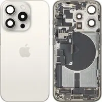 Copertura Batteria Apple iPhone 15 Pro, Con Scocca Centrale, Parti Complete, Bianco (Titanio Bianco), Swap Premium — 3