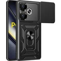 Custodia per Xiaomi Poco F6, Techsuit, CamShield, Nera — 3