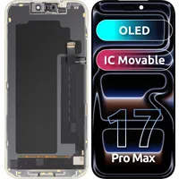 Display con Touchscreen MP compatibile con Apple iPhone 17 Pro Max, con Cornice, Versione OLED FHD IC Movable, Nero — 3