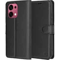 Custodia per Oppo A6 Pro 5G / A6 Pro 4G, Techsuit, Leather Folio, Nera — 3