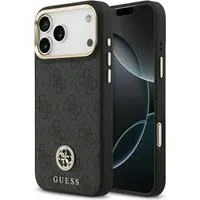 Custodia MagSafe per Apple iPhone 17 Pro Max, Guess, 4G Strass Logo, Nera — 3