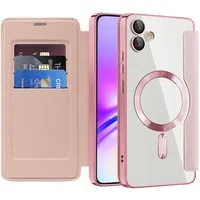 Custodia MagSafe per Samsung Galaxy A05 A055, Techsuit, SmartMag Book, Rosa — 3