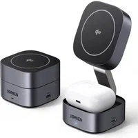 Caricabatterie Wireless UGREEN W702 3in1, 20W, 1.67A, 1 x USB-C, Nero — 3