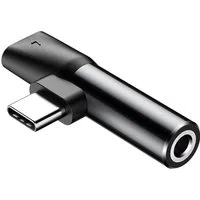 Adattatore Audio USB-C - USB-C / 3.5mm Baseus L41, Nero CATL41-01 — 3