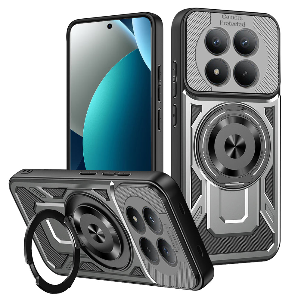 Custodia per Xiaomi Redmi Note 15 Pro 4G, Techsuit, RuggedCam, Grigio