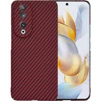 Custodia per Honor 90, Techsuit, Carbonite FiberShell, Rossa — 3