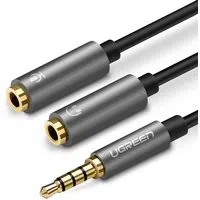 Adattatore Audio 3.5mm - 2 x 3.5mm UGREEN AV141, 0.2m, Grigio — 3