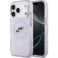 Custodia MagSafe per Apple iPhone 17 Pro Max, Karl Lagerfeld, IML Glitter Karl & Choupette's Heads, Viola — 3