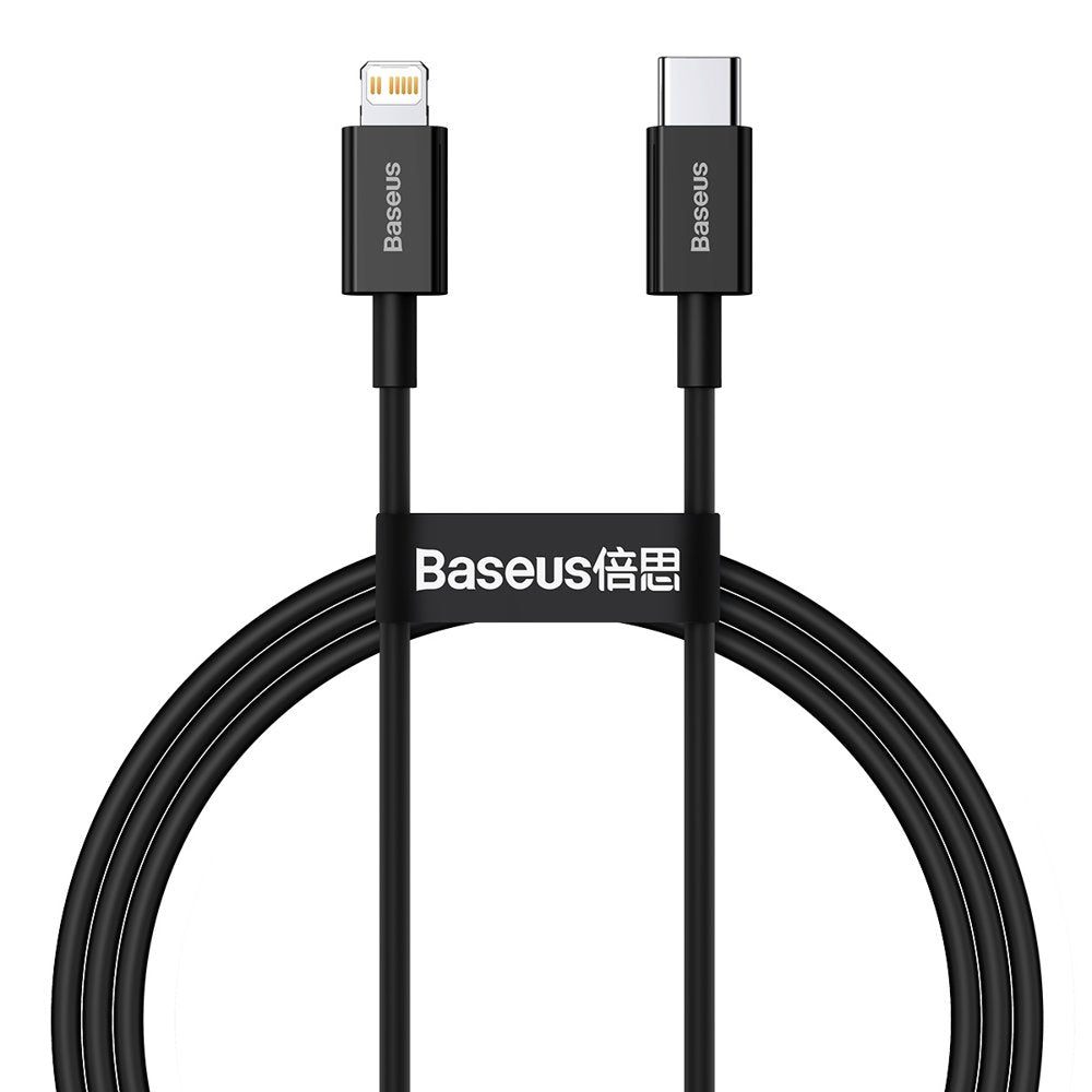 Cavo dati e ricarica USB-C - Lightning Baseus Superior Series, 20W, 1m, Nero CATLYS-A01