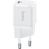 Caricatore da rete HOCO N10, 20W, 3A, 1 x USB-C, Bianco — 3