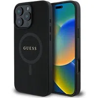 Custodia MagSafe per Apple iPhone 16 Pro Max, Guess, Saffiano Classic Logo, Nera — 3