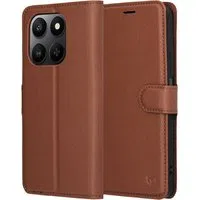 Custodia per Honor 400 Smart 4G / X7d 4G / 400 Smart 5G, Techsuit, Leather Folio, Marrone — 3