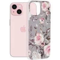 Custodia per Apple iPhone 15, Techsuit, Marble, Grigio — 3