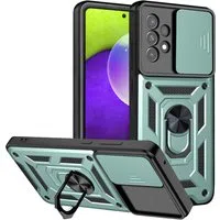 Custodia per Samsung Galaxy A52s 5G A528 / A52 5G A526 / A52 A525, Techsuit, CamShield, Verde — 3