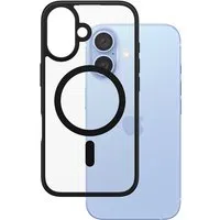 Custodia MagSafe per Apple iPhone 16, PanzerGlass, Frame, Trasparente Nera — 3