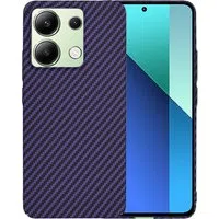 Custodia per Xiaomi Redmi Note 13 4G, Techsuit, Carbonite FiberShell, Viola — 3