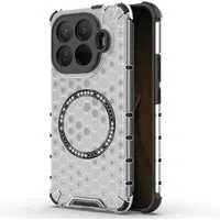 Custodia MagSafe per Xiaomi 15T Pro, Techsuit, HoneyComb Shield, Bianca — 3