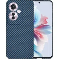 Custodia per Oppo Reno11 F, Techsuit, Carbonite FiberShell, Turchese — 3