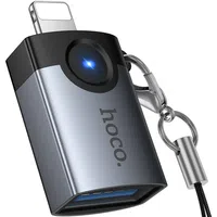 Adattatore OTG Lightning - USB-A HOCO UA46, Grigio — 3