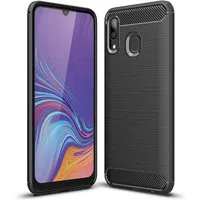 Custodia per Samsung Galaxy A40 A405, Carbonio, Nera — 3