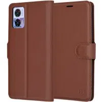 Custodia per Motorola Edge 30 Neo, Techsuit, Leather Folio, Marrone — 3