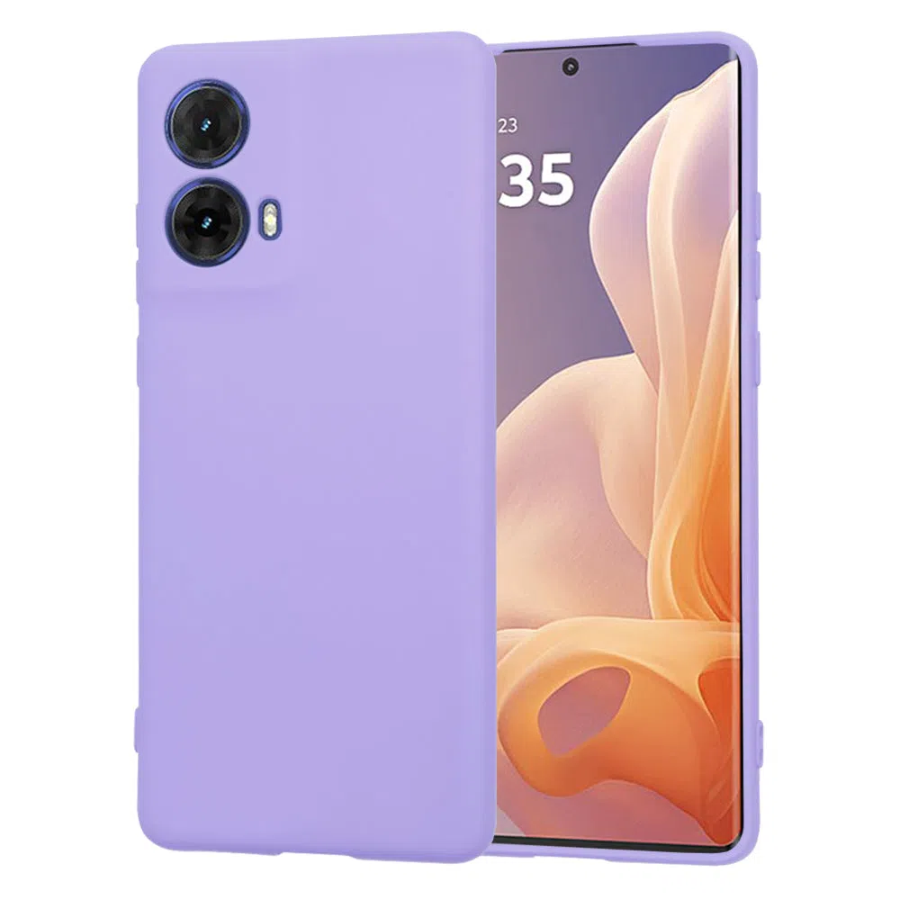 Custodia per Motorola Moto G85, Techsuit, SoftFlex, Lilla Chiaro — 2
