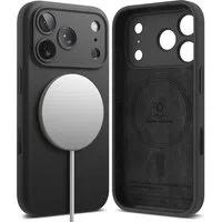 Custodia MagSafe per Apple iPhone 17 Pro, Ringke, Silicone, Nera — 3