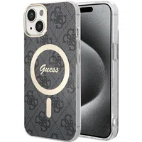 Custodia MagSafe per Apple iPhone 15, Guess, 4G IML, Nera — 3
