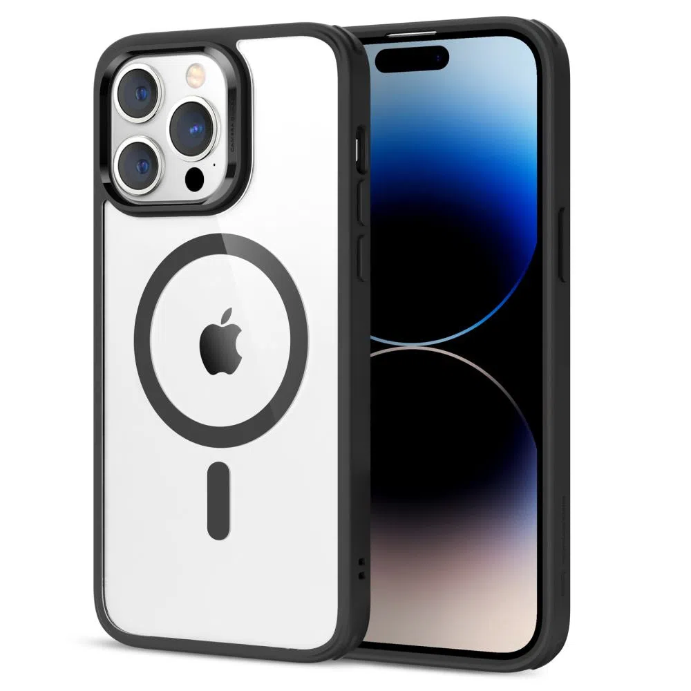 Custodia MagSafe per Apple iPhone 14 Pro, ESR, Classic Hybrid, Nero Trasparente — 2