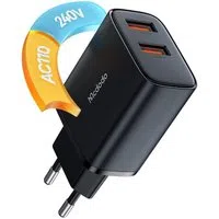 Caricabatterie Retea McDodo CH-5070 Beryllium, 12W, 2.4A, 2 x USB-A, Nero — 3