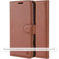 Custodia per Samsung Galaxy A57 5G, Techsuit, Leather Folio, Marrone — 3