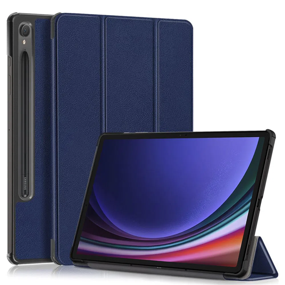 Custodia per Samsung Galaxy Tab S9 FE / Tab S9 / Tab S10 FE, Techsuit, FoldPro, Blu — 2