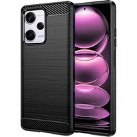 Custodia per Xiaomi Poco X5 Pro / Redmi Note 12 Pro 5G, Techsuit, Carbonio, Nera — 3