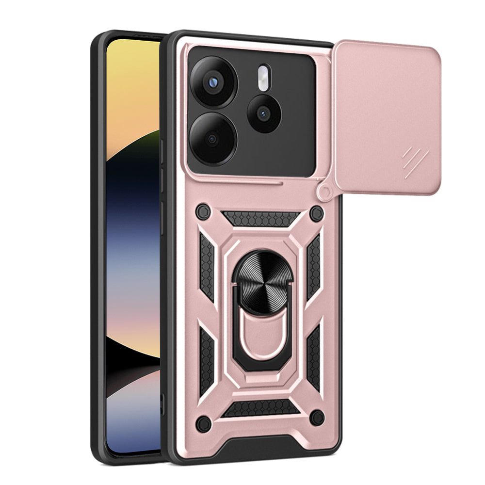 Custodia per Xiaomi Redmi Note 14 4G (Regionale), Techsuit, CamShield, Rosa