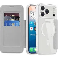 Custodia MagSafe per Apple iPhone 17 Pro Max, Techsuit, SmartMag Book, Grigio — 3