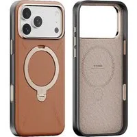 Custodia MagSafe per Apple iPhone 17 Pro Max, Torras, QPRO Leather, Marrone — 3