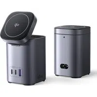 Caricabatterie Wireless UGREEN X555 4in1, 65W, 3.25A, 1 x USB-A - 2 x USB-C, Grigio — 3