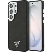 Custodia MagSafe per Samsung Galaxy S26 Ultra S948, Guess, Fixed Glitter Triangle Logo, Nera — 3