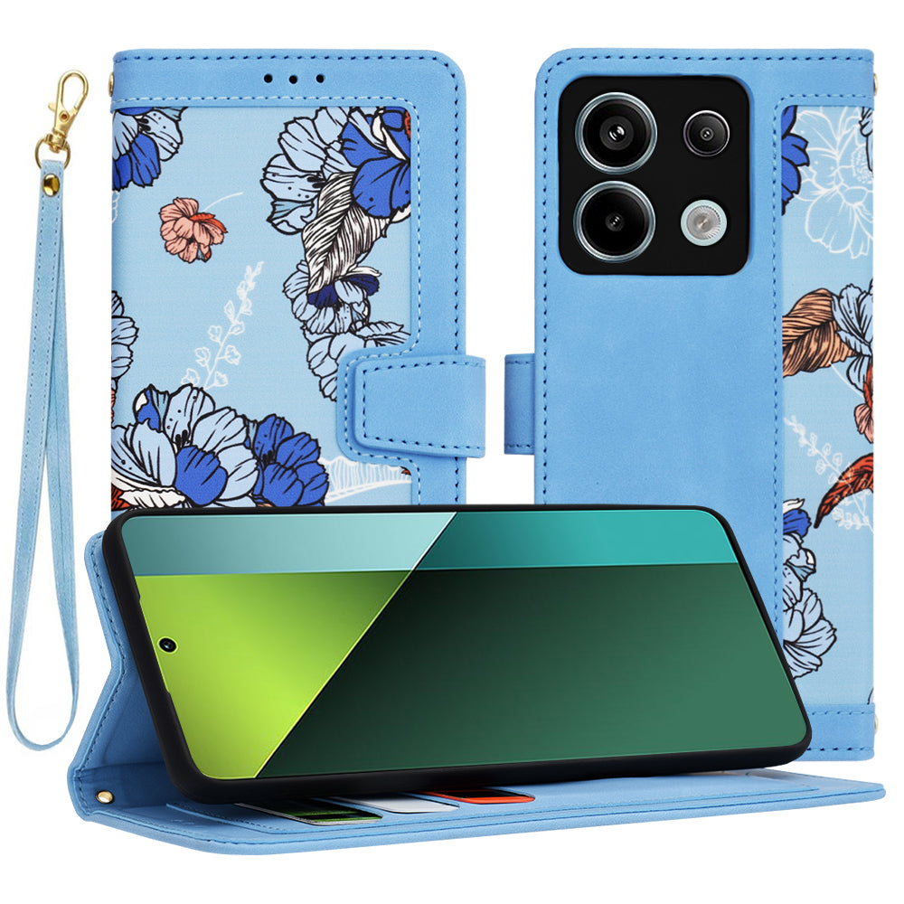 Custodia per Xiaomi Poco X6 / Note 13 Pro 5G, Techsuit, FlipCraft, Blu