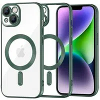 Custodia MagSafe per Apple iPhone 14 Plus, Techsuit, Luxury Crystal, Verde Scuro — 3